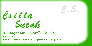 csilla sutak business card